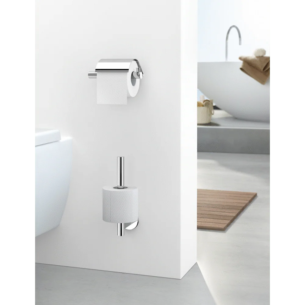 Scala Polished Stainless Steel Covered Toilet Roll Holder - Premium Protection & Style - Image 2