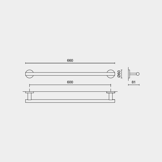 Scala Polished Stainless Steel 60cm Towel Rail - Premium Bathroom Luxury - Image 4