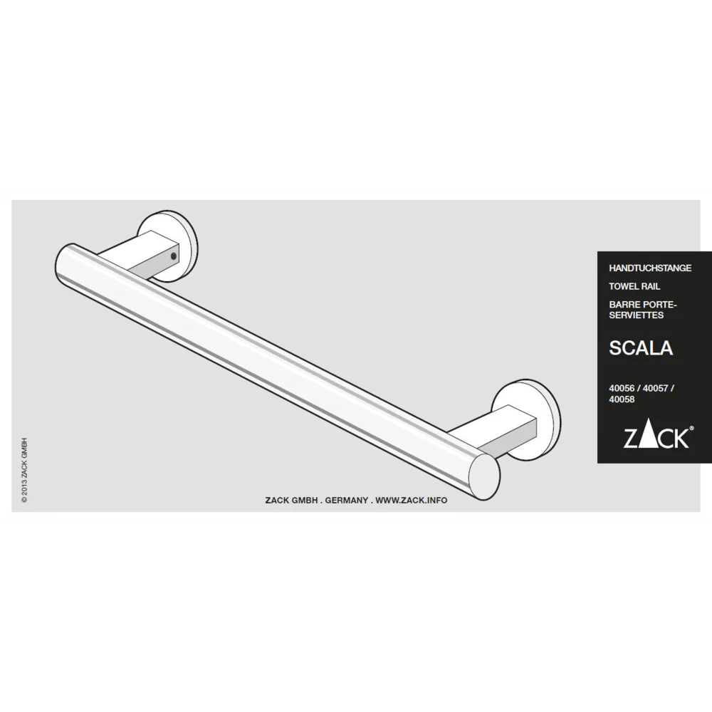 Scala Polished Stainless Steel 60cm Towel Rail - Premium Bathroom Luxury - Image 5