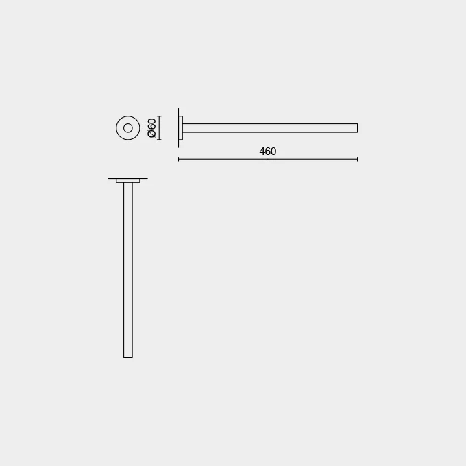 Scala Polished Stainless Steel Fixed Towel Holder 60cm - Premium Bathroom Elegance - Image 4