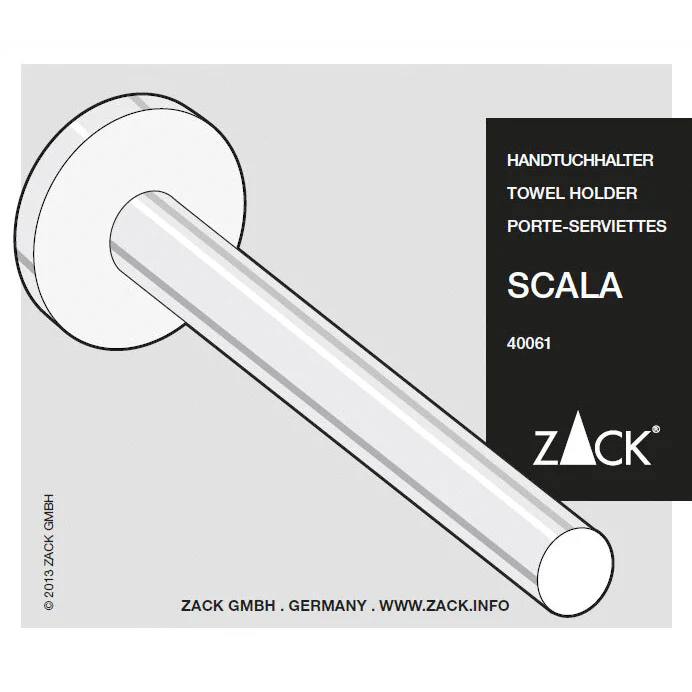 Scala Polished Stainless Steel Fixed Towel Holder 60cm - Premium Bathroom Elegance - Image 5