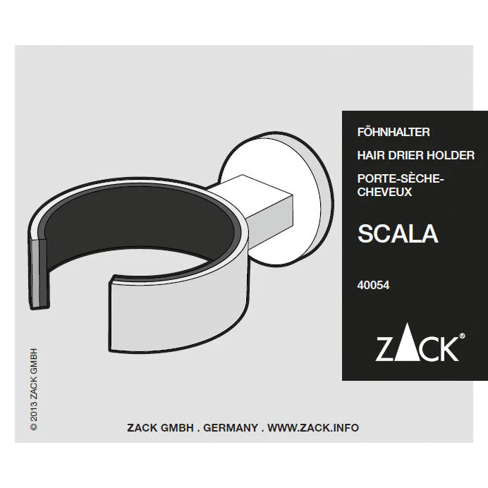 Scala Polished Stainless Steel Hairdryer Holder - Premium Bathroom Organisation - Image 5