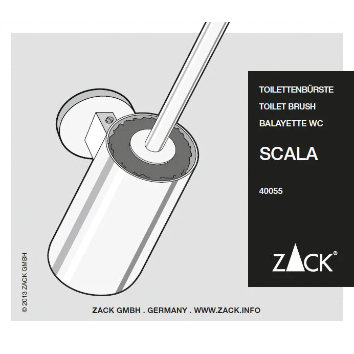 Scala Polished Stainless Steel Wall Toilet Brush - Premium Bathroom Hygiene - Image 4