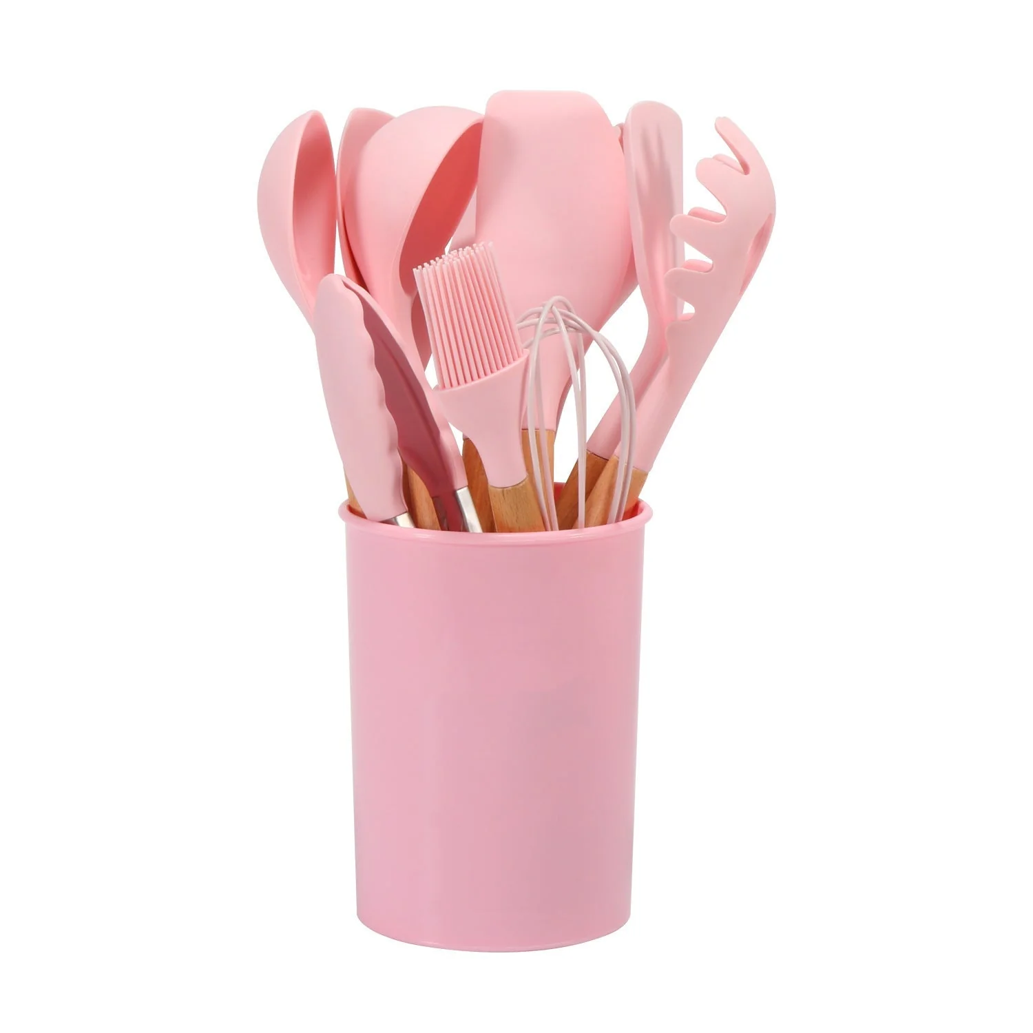 12-piece Non-stick Cooking Wooden Handle Silicone Kitchenware Set - Image 9