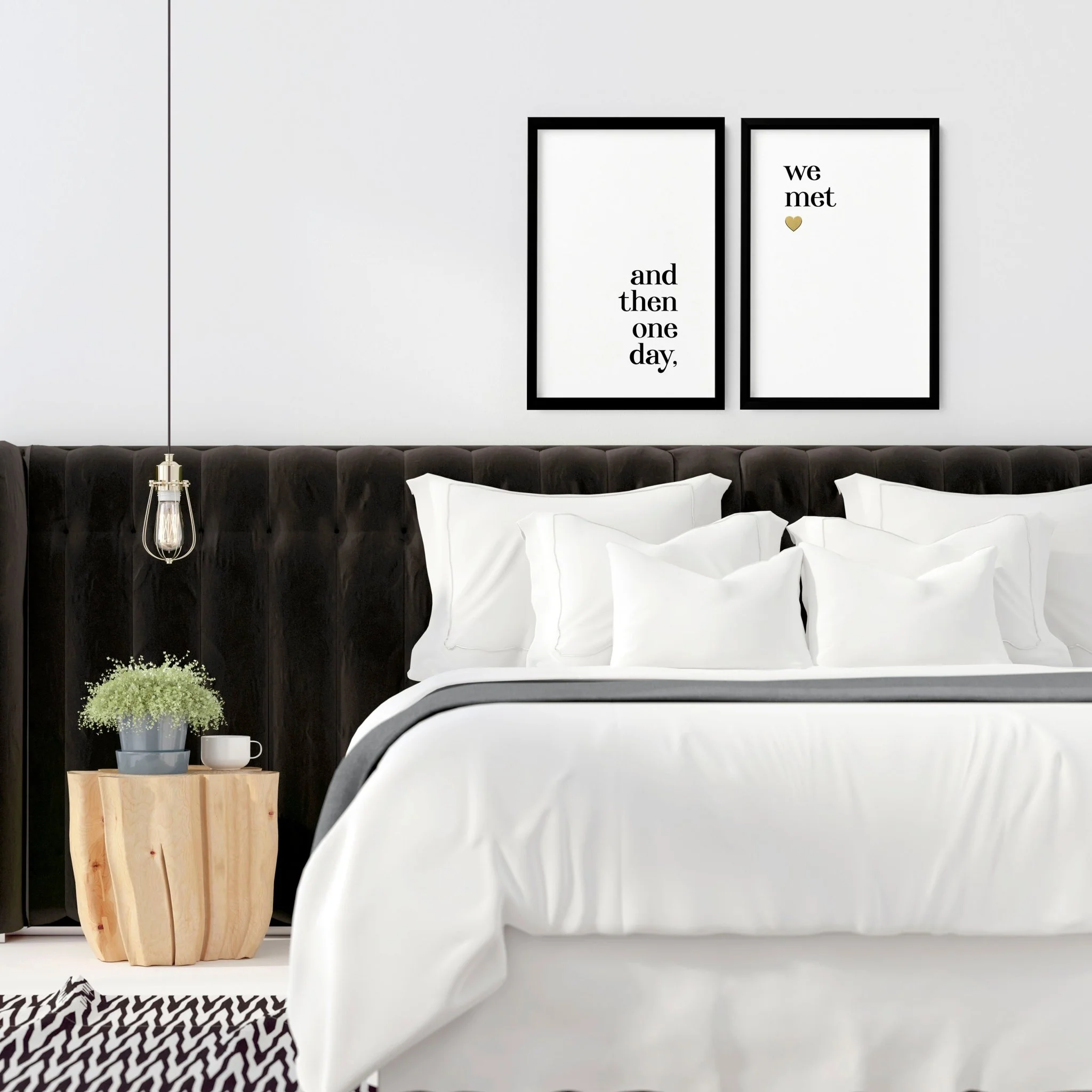 1st year anniversary gift | set of 2 wall art prints for Bedroom - Image 5