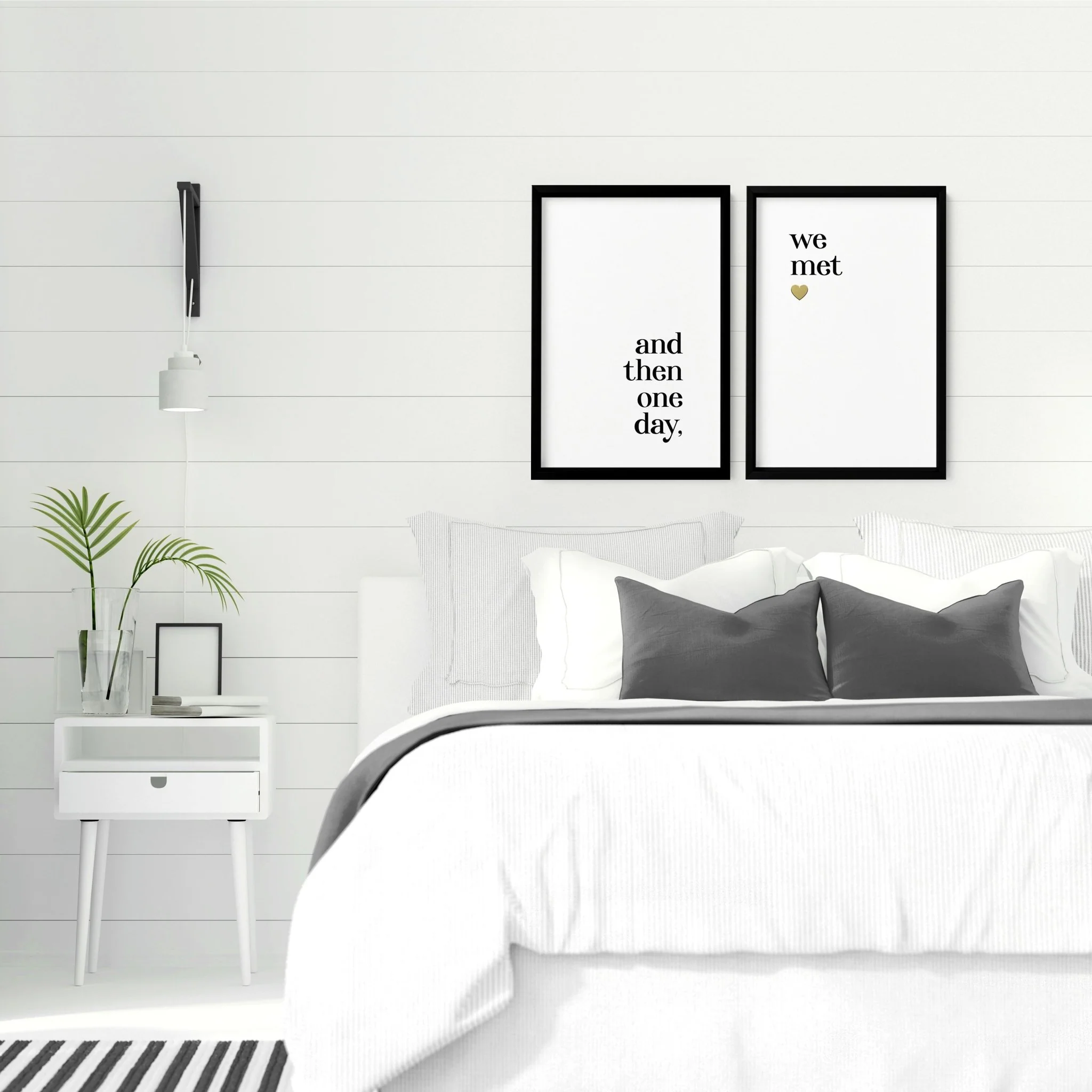 1st year anniversary gift | set of 2 wall art prints for Bedroom - Image 7