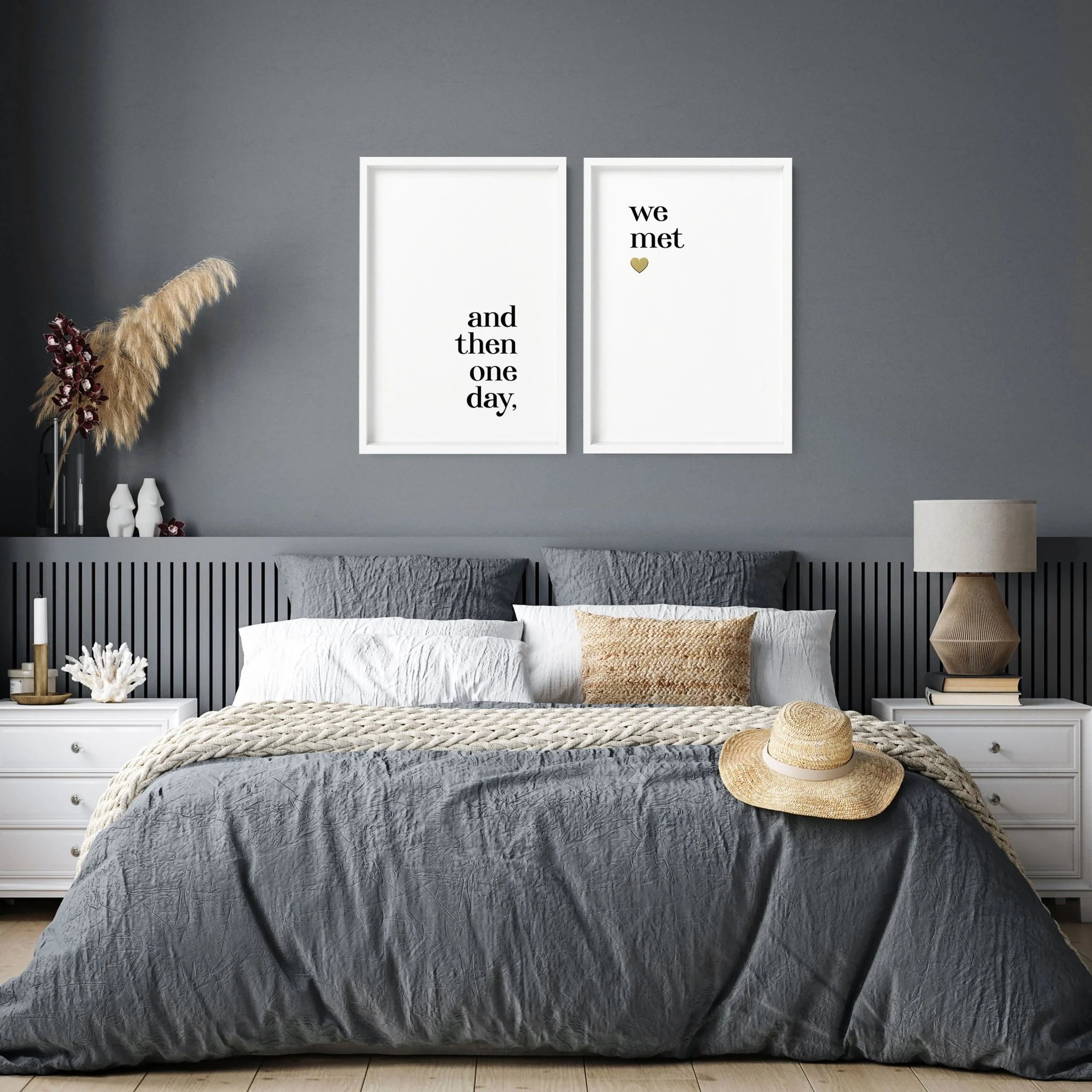 1st year anniversary gift | set of 2 wall art prints for Bedroom - Image 8