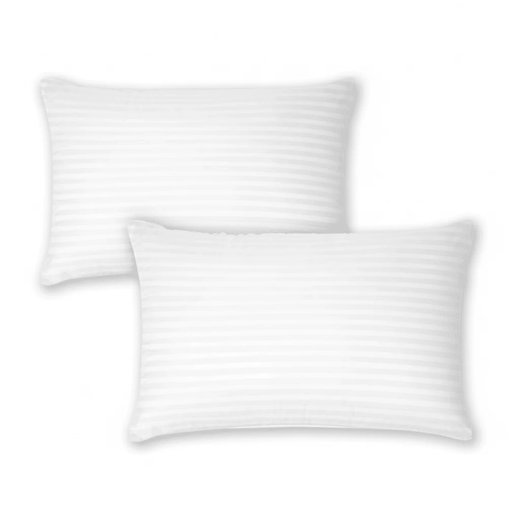2 Pack Luxury Hotel Pillows Hypoallergenic Hollowfibre Soft Medium Support for Comfortable Sleep