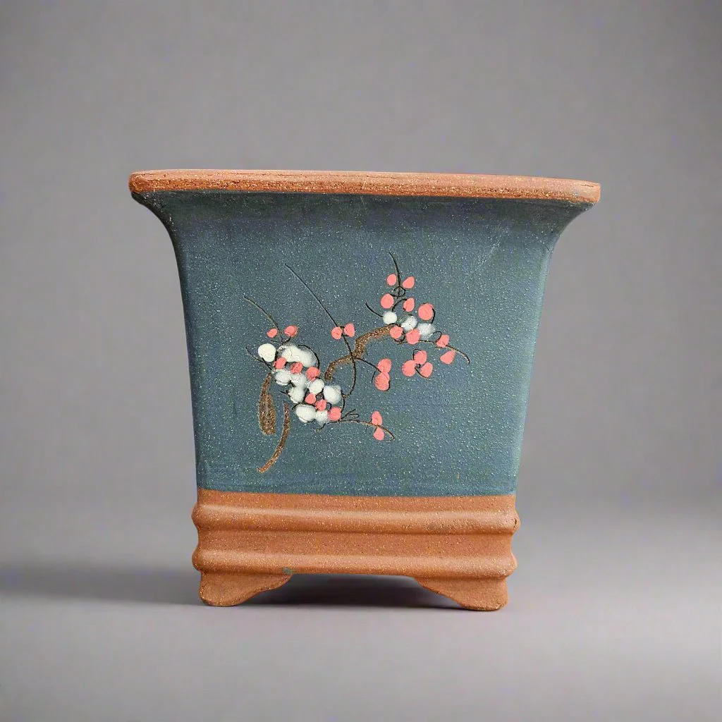 20cm Premium Unglazed Bonsai Pot | Cascade | 20cm x 20cm | Brown - Image 4