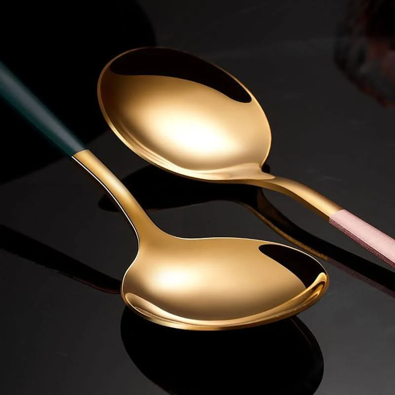 24pcs Gold Dinnerware Set - Image 3