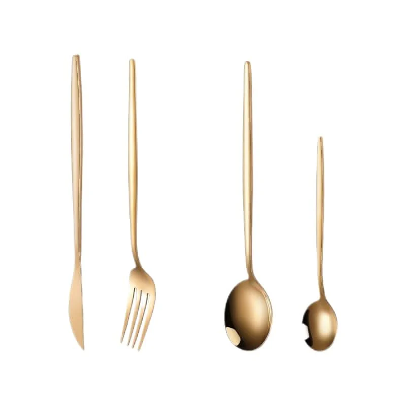 24pcs Gold Dinnerware Set - Image 5