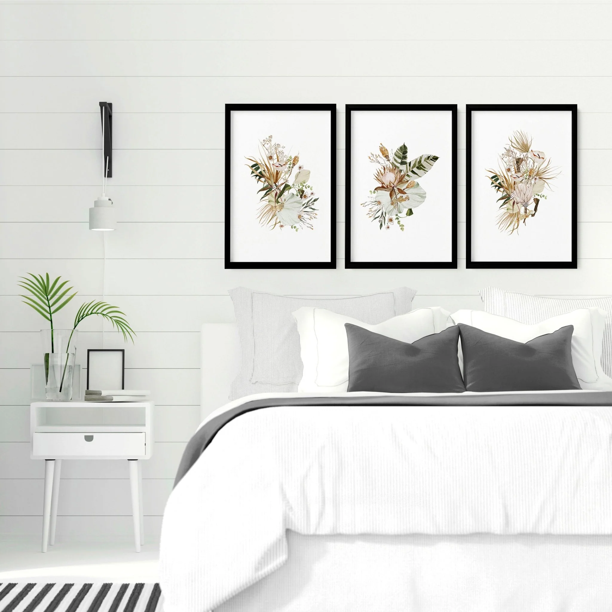 3 pictures above bed | set of 3 framed wall art - Image 8