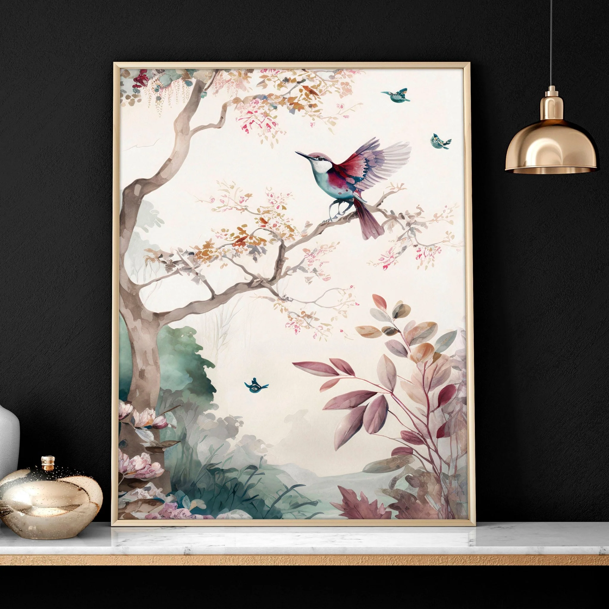 3 set of wall art | chinoiserie prints for living rooms - Image 5