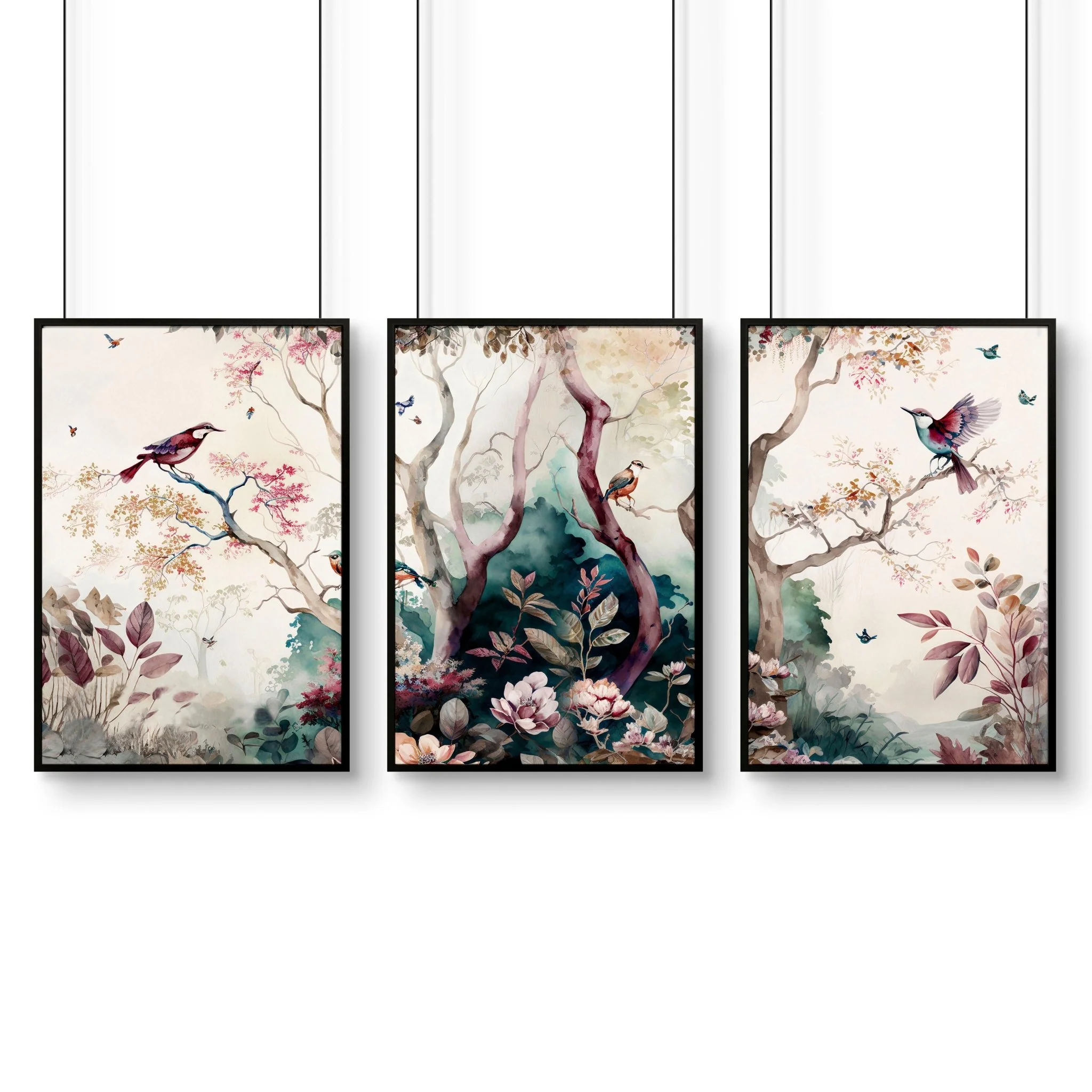 3 set of wall art | chinoiserie prints for living rooms - Image 6