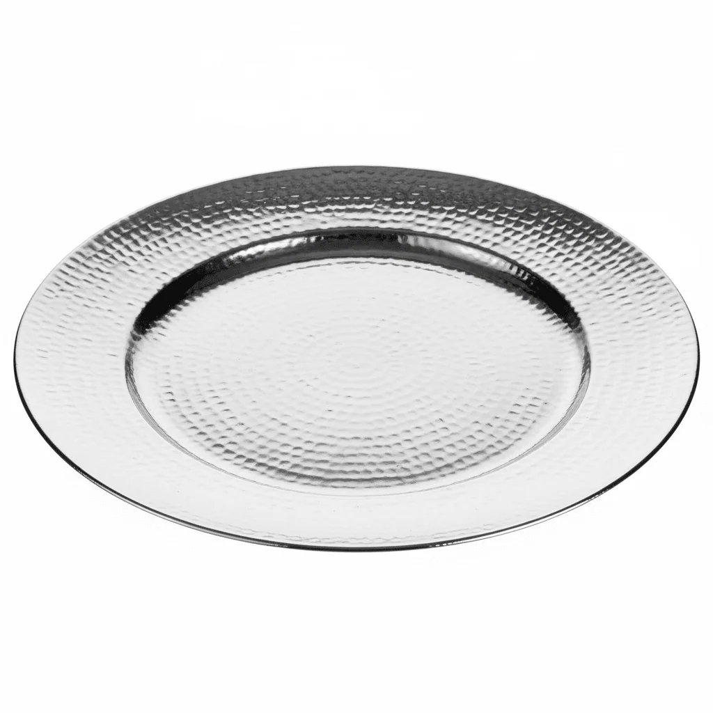 33cm Dia Silver Finish Charger Plate - Image 5