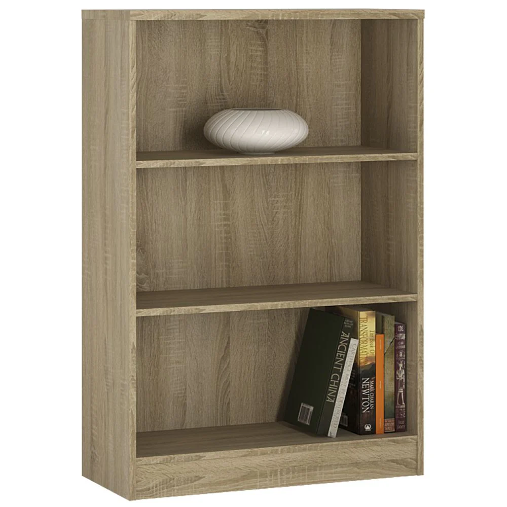 4 You Medium Wide Bookcase in Sonama Oak - Image 3