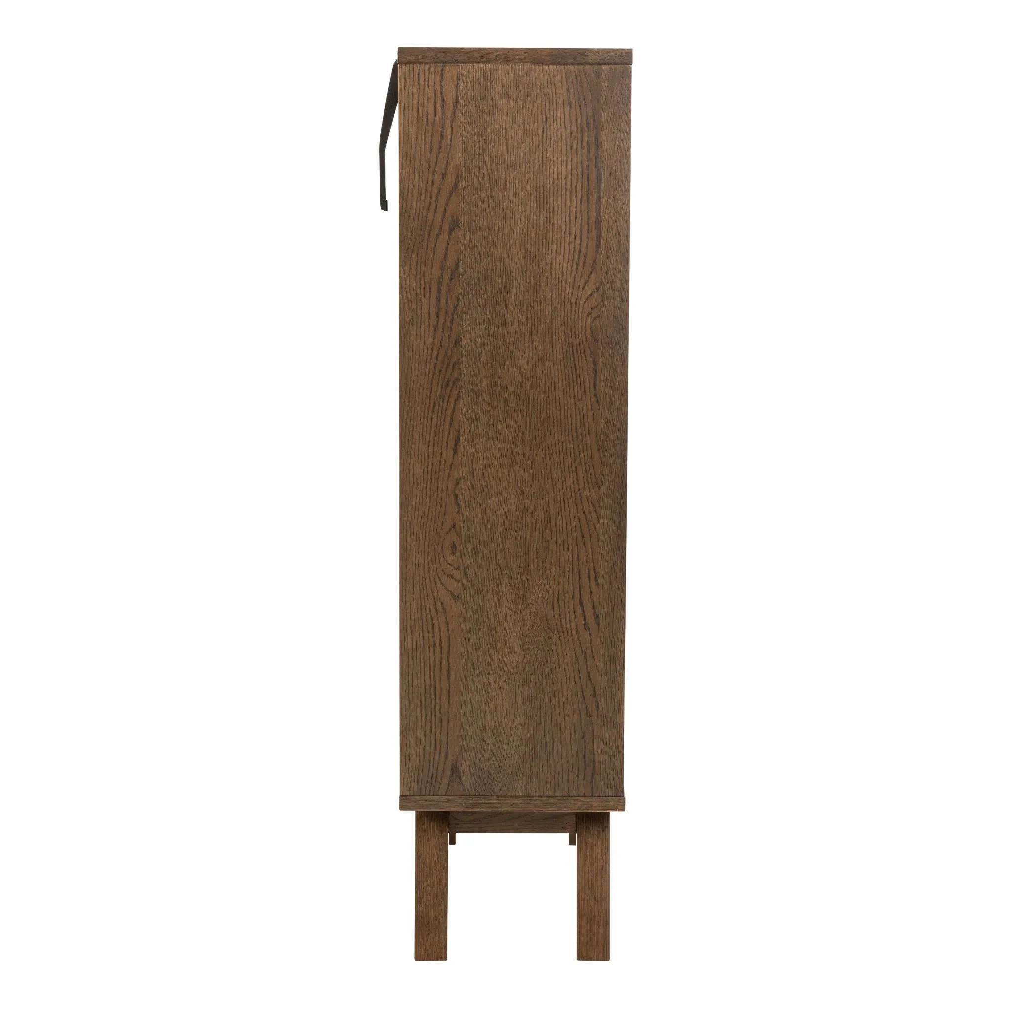 A-Line Display Cabinet with 2 Drawers and 2 Shelves in Smoked Oak - Image 3