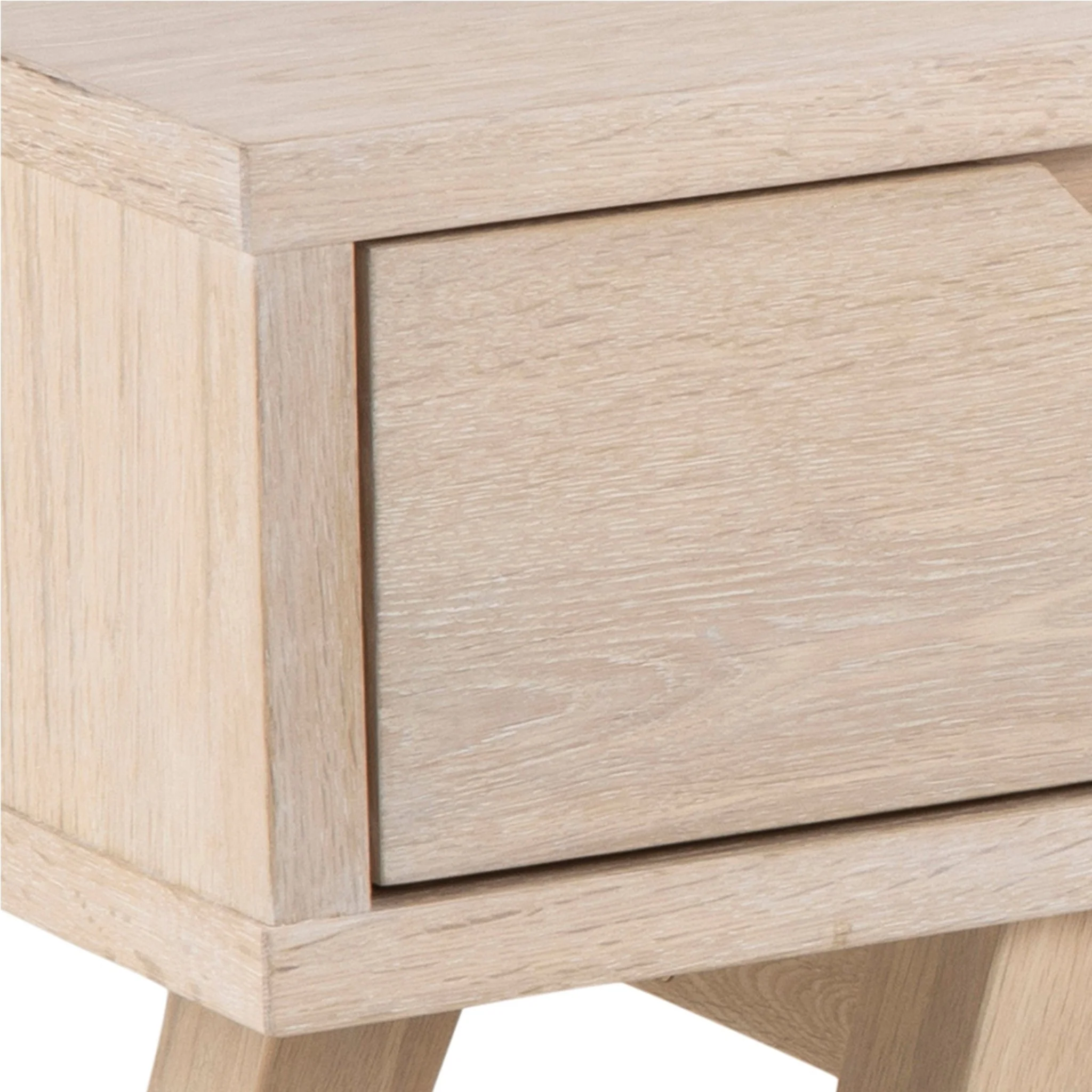 A-Line TV Unit with 2 Drawers in White Oak - Image 5