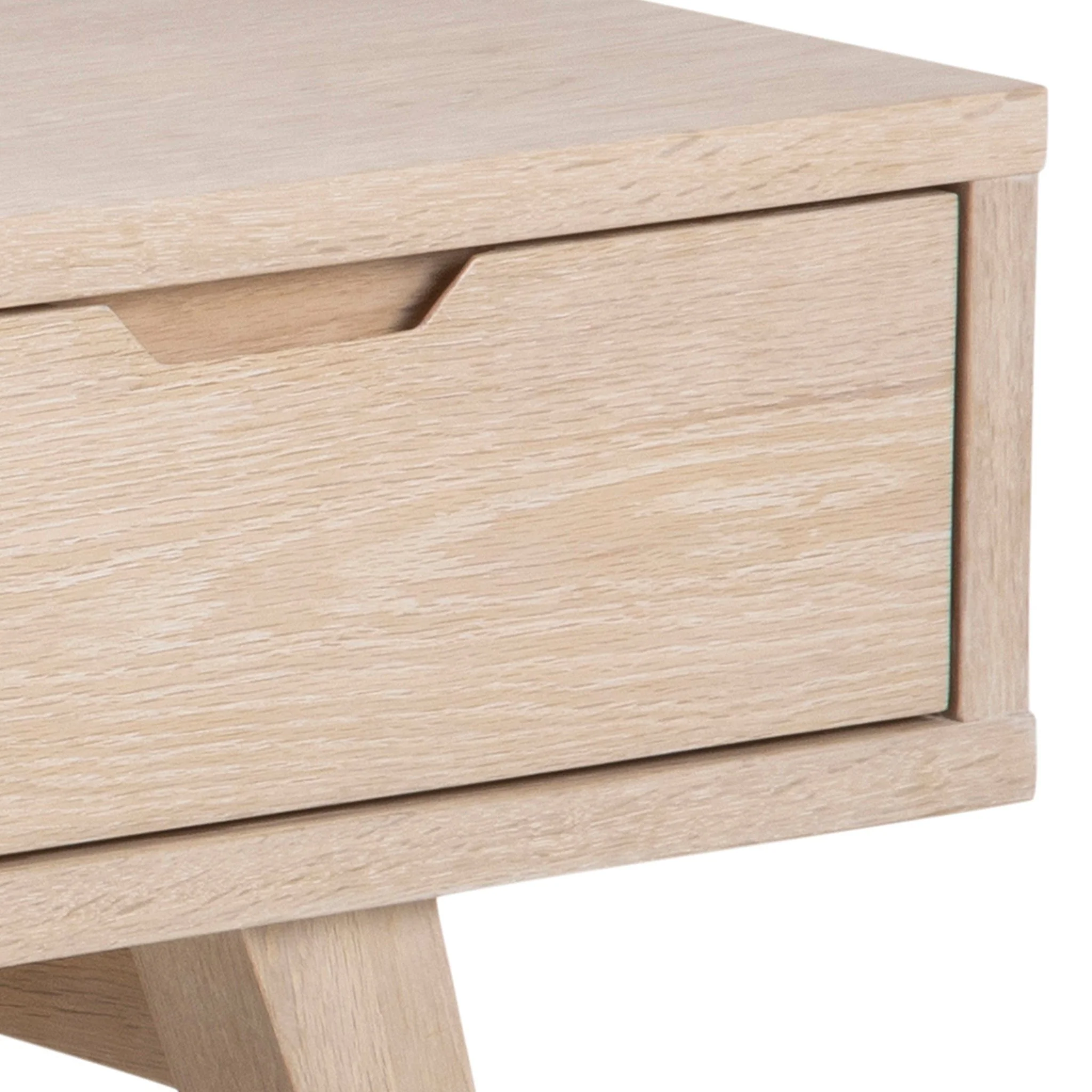 A-Line TV Unit with 2 Drawers in White Oak - Image 6