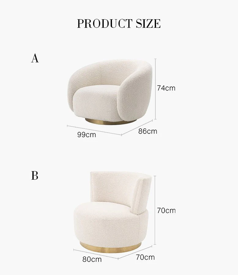 A532 Boucle Lounge Chair, Display (with scratches on the base) - Image 13