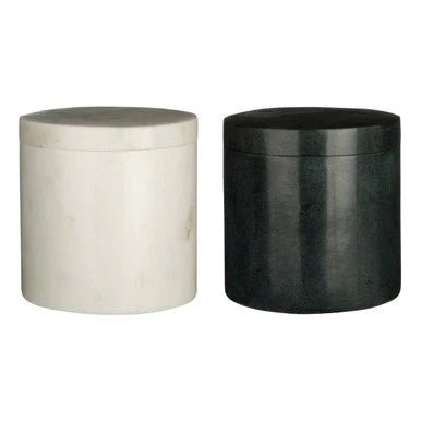 Abaska Off White Marble Cotton Jar - Image 5