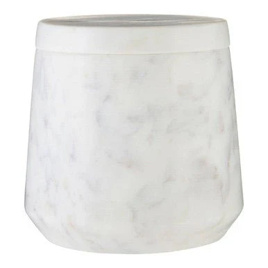 Abaska Off White Marble Cotton Jar - Image 9