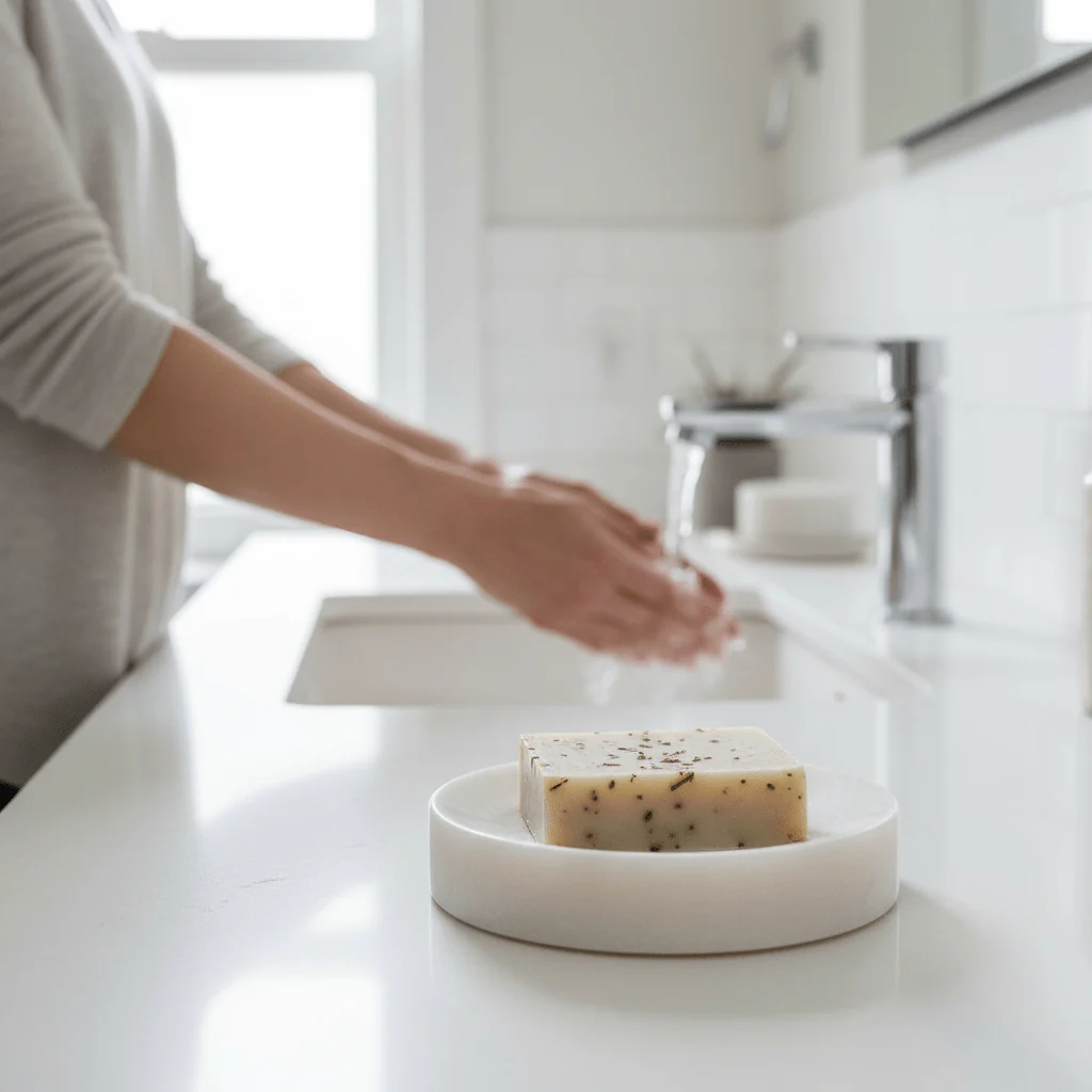 Abaska Off White Marble Soap Dish - Image 2