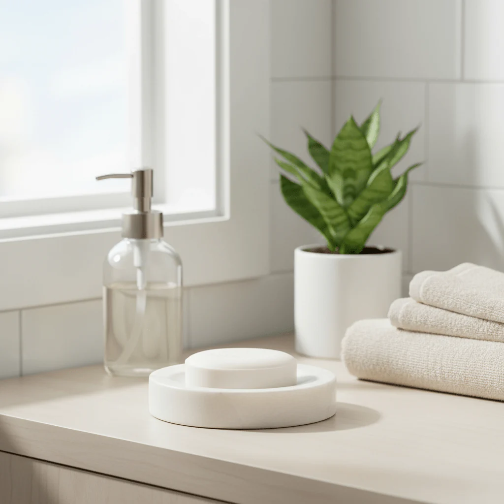 Abaska Off White Marble Soap Dish - Image 3