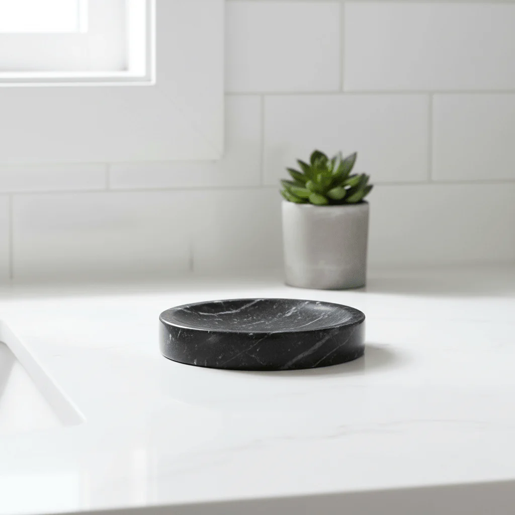 Abaska Off White Marble Soap Dish - Image 7