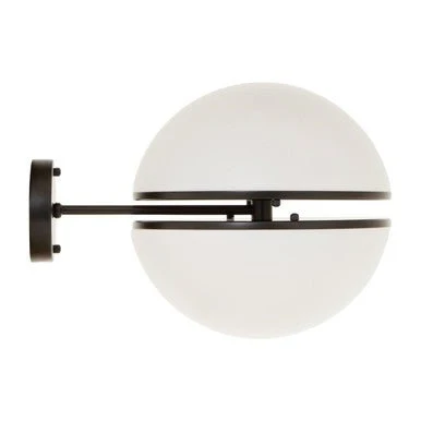 Abira Matte Black Ball Wall Light - Image 4