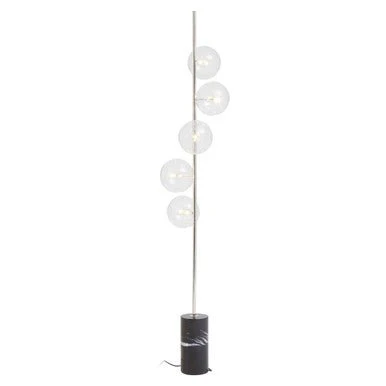 Abira Nickel And Black Marble Floor Lamp - Image 10