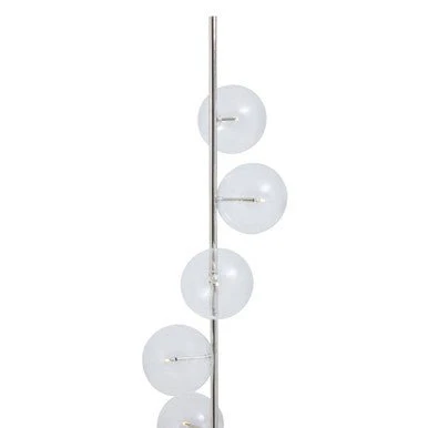 Abira Nickel And Black Marble Floor Lamp - Image 6