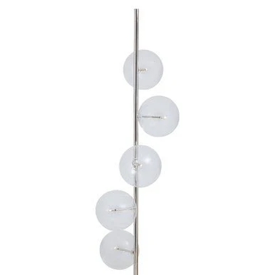 Abira Nickel And White Marble Floor Lamp - Image 6