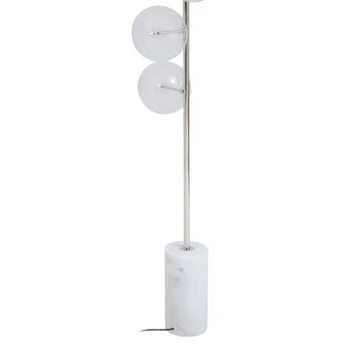 Abira Nickel And White Marble Floor Lamp - Image 8