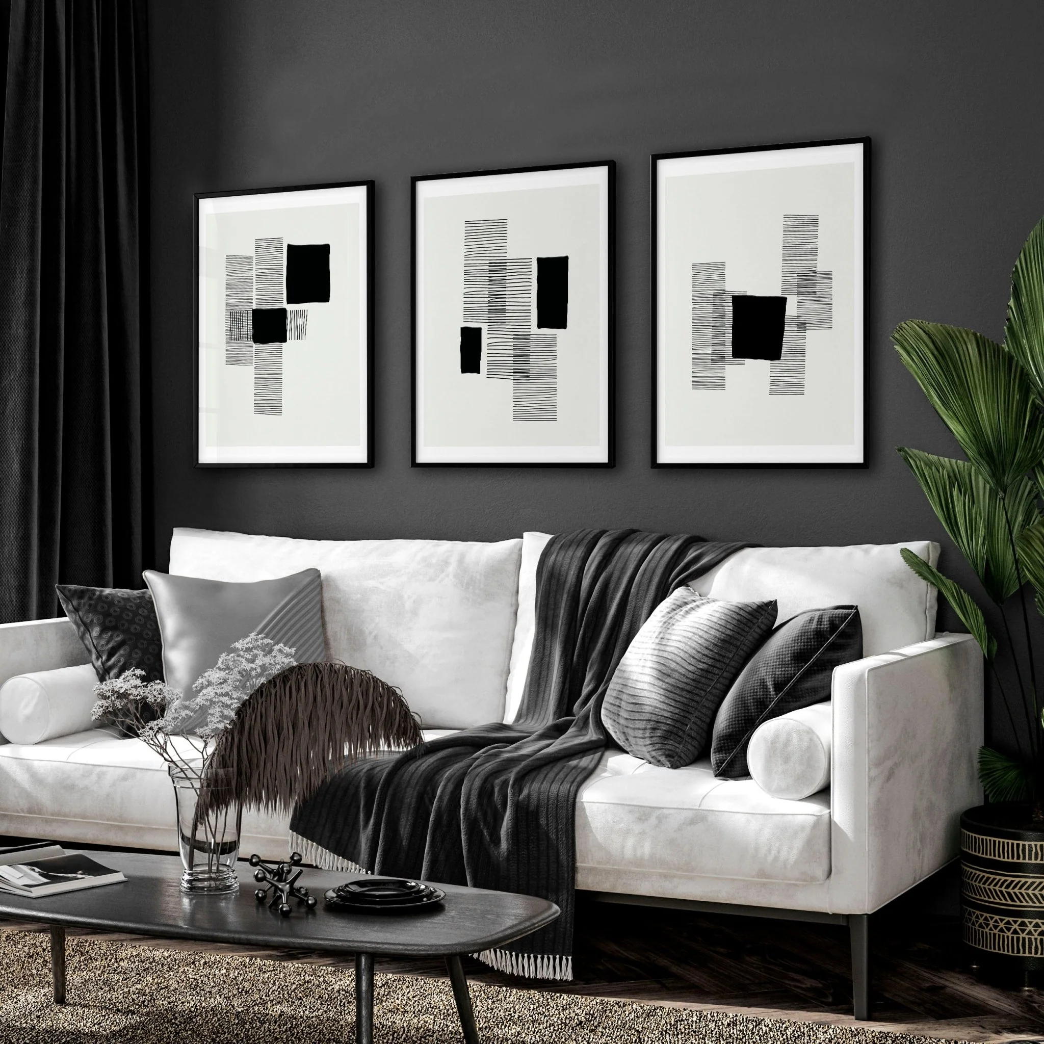 Abstract Art Painting | Set of 3 Abstract Wall art Prints - Image 3