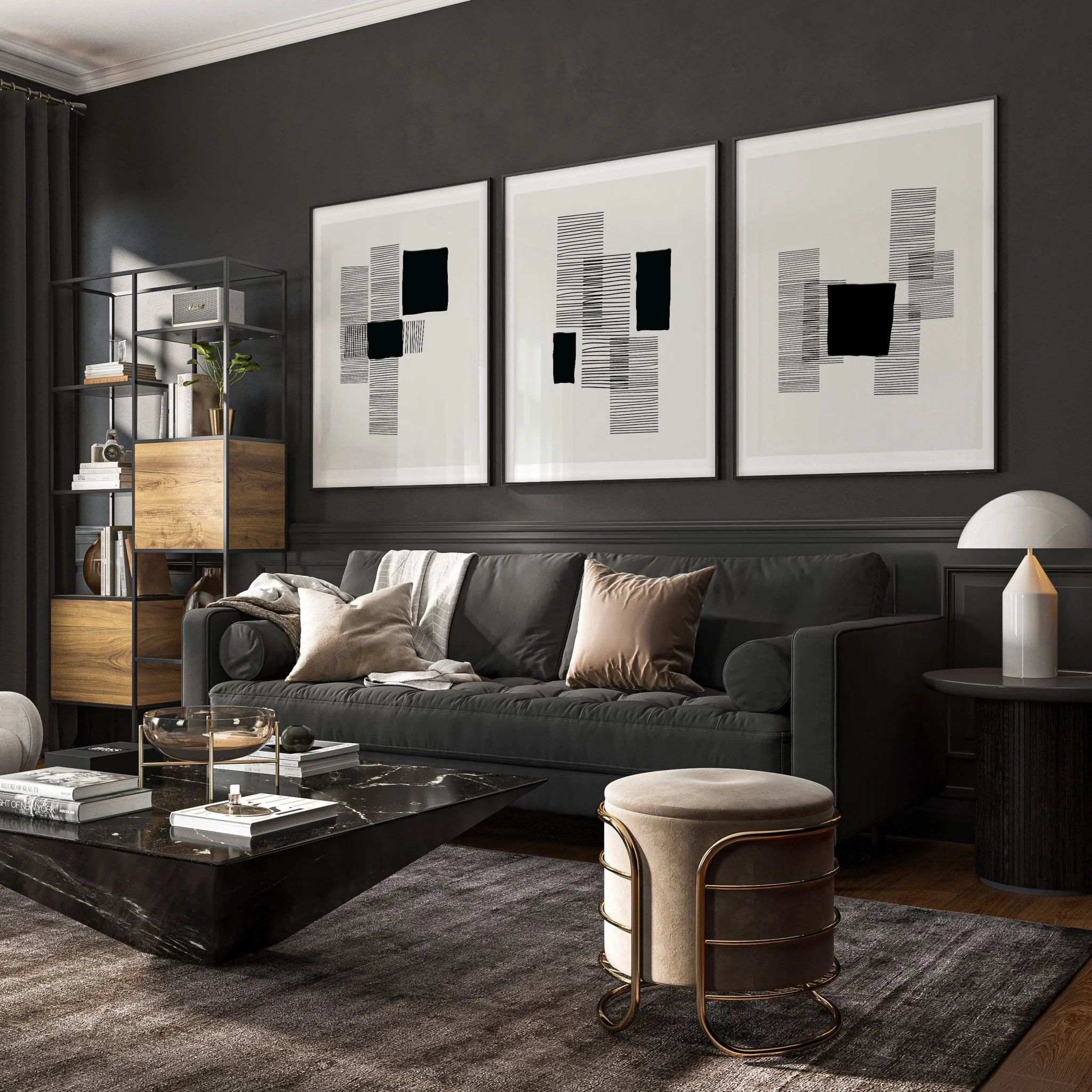 Abstract Art Painting | Set of 3 Abstract Wall art Prints - Image 9