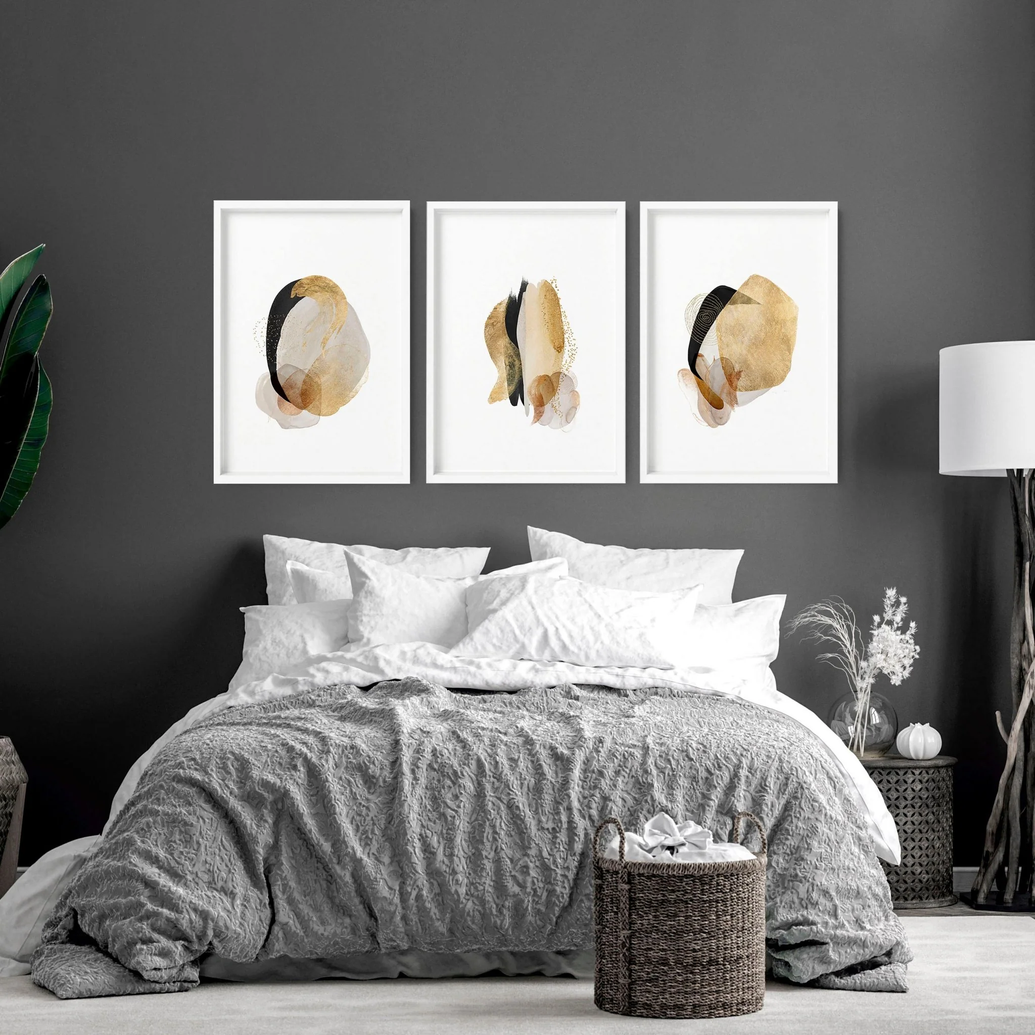 Art prints modern for bedroom | set of 3 wall art prints - Image 2