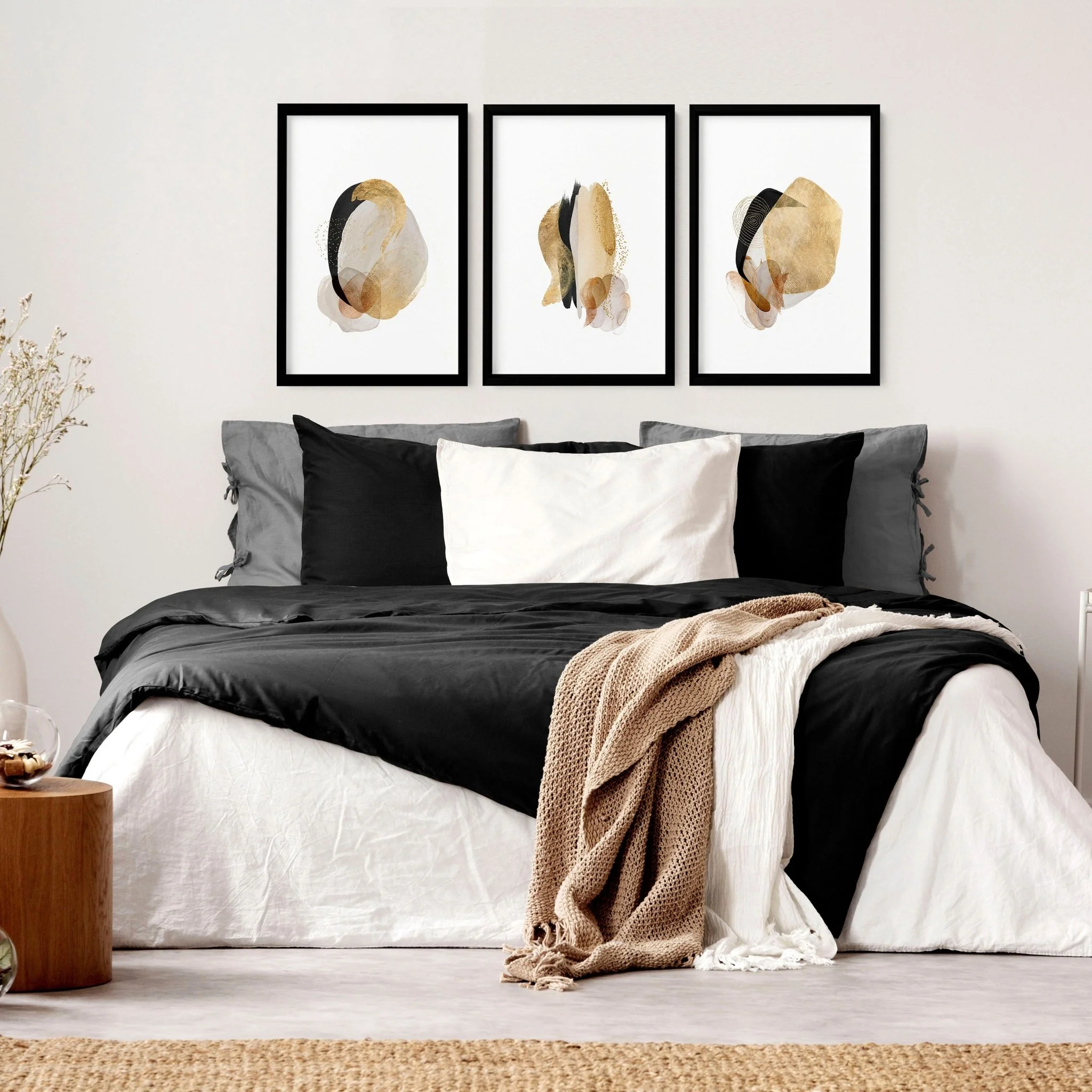 Art prints modern for bedroom | set of 3 wall art prints - Image 3