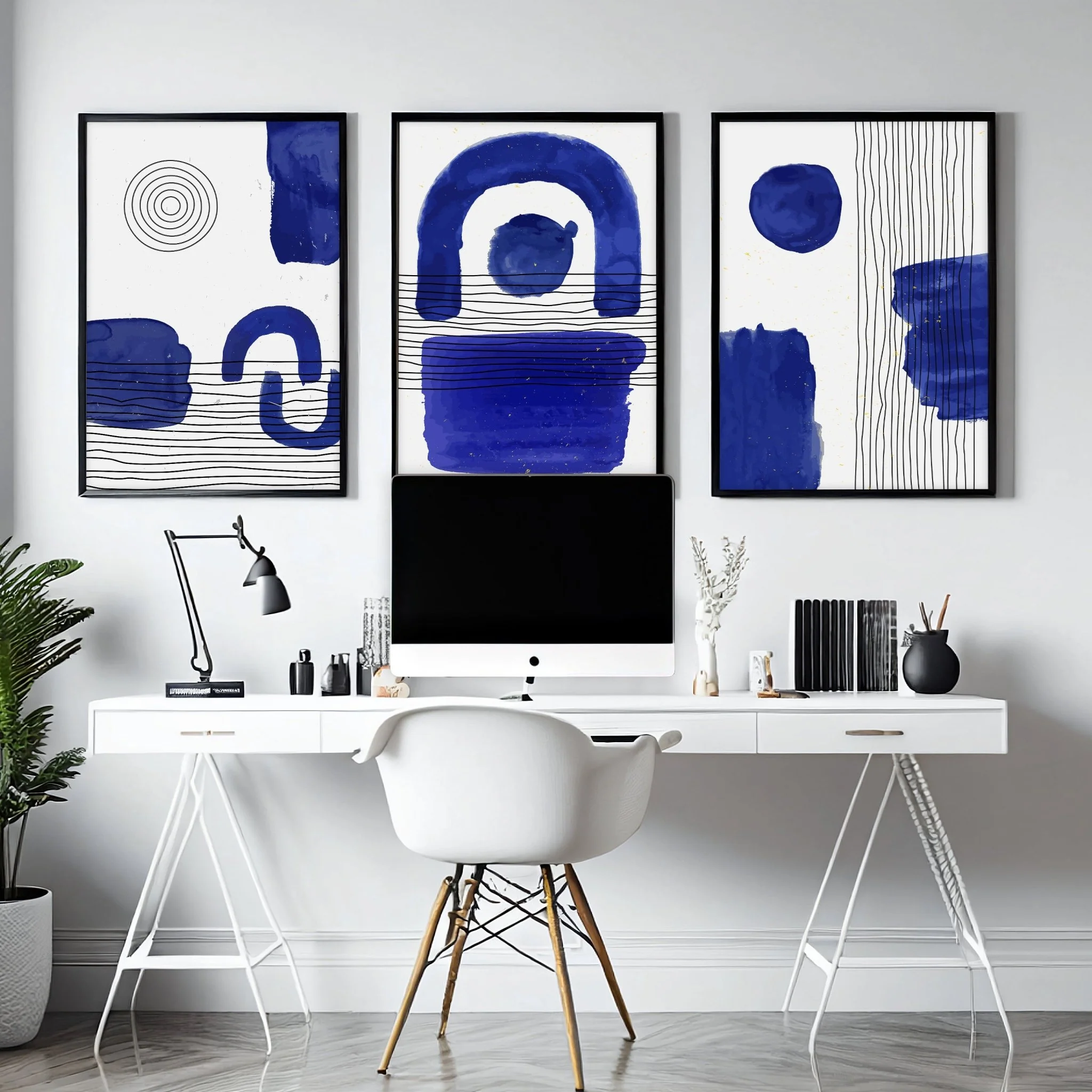 Abstract Framed Wall Art | Set of 3 Abstract Wall art Prints - Image 3