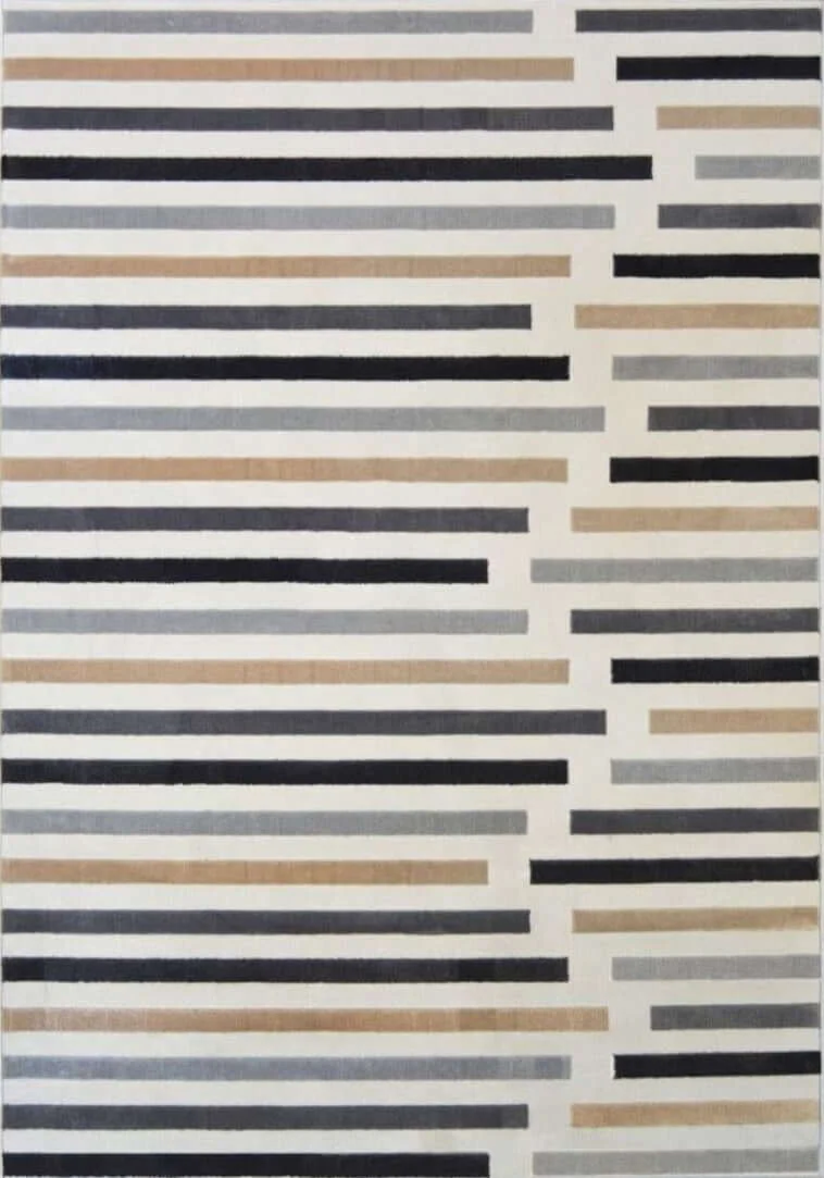 Abstract Multicolour Stripe Rug | R469A - Image 2