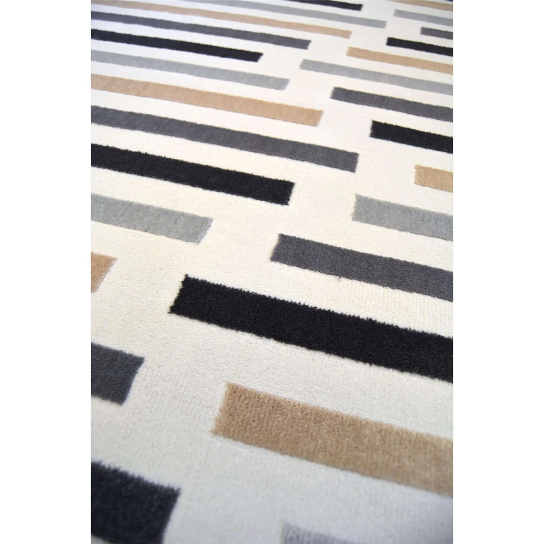 Abstract Multicolour Stripe Rug | R469A - Image 3