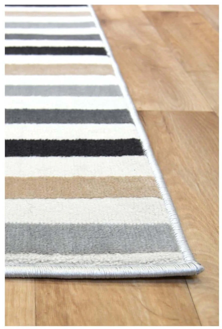 Abstract Multicolour Stripe Rug | R469A - Image 5