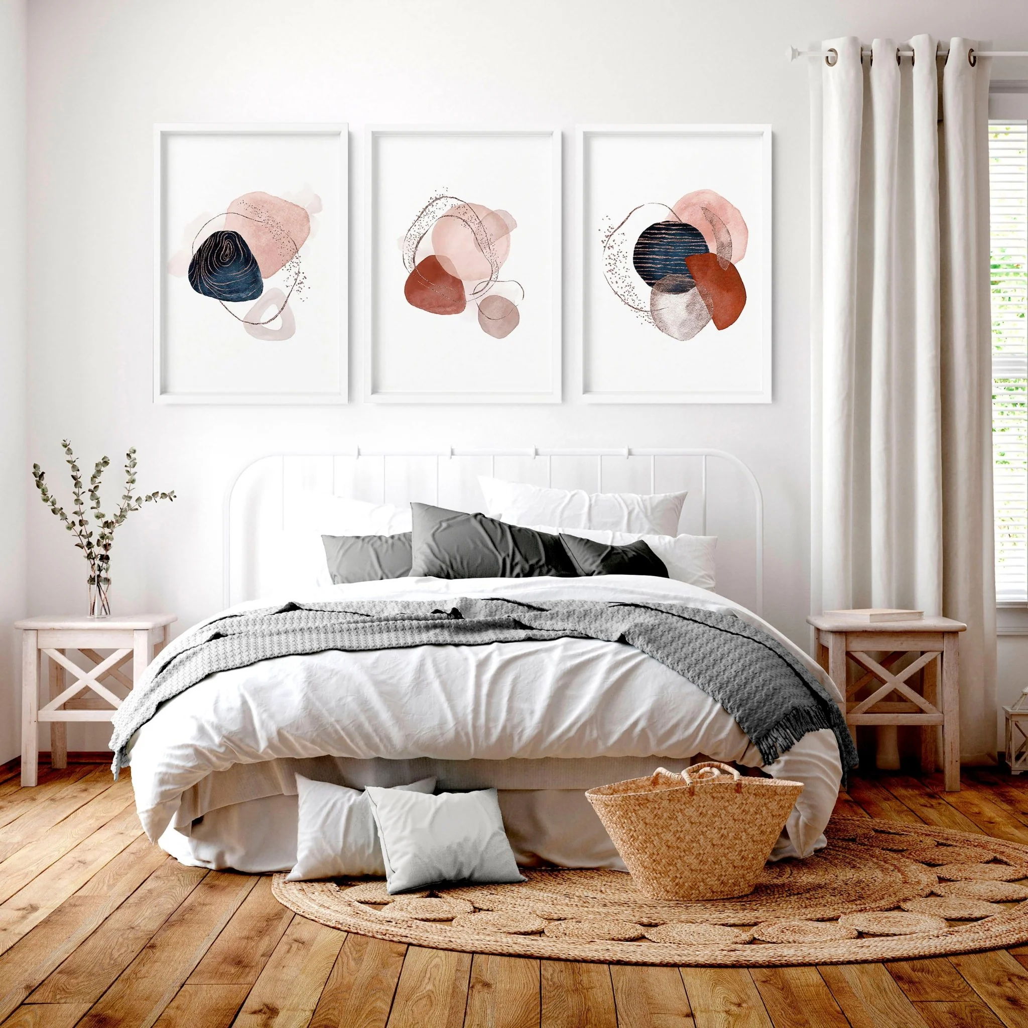 Abstract print for bedroom | set of 3 wall art prints - Image 3
