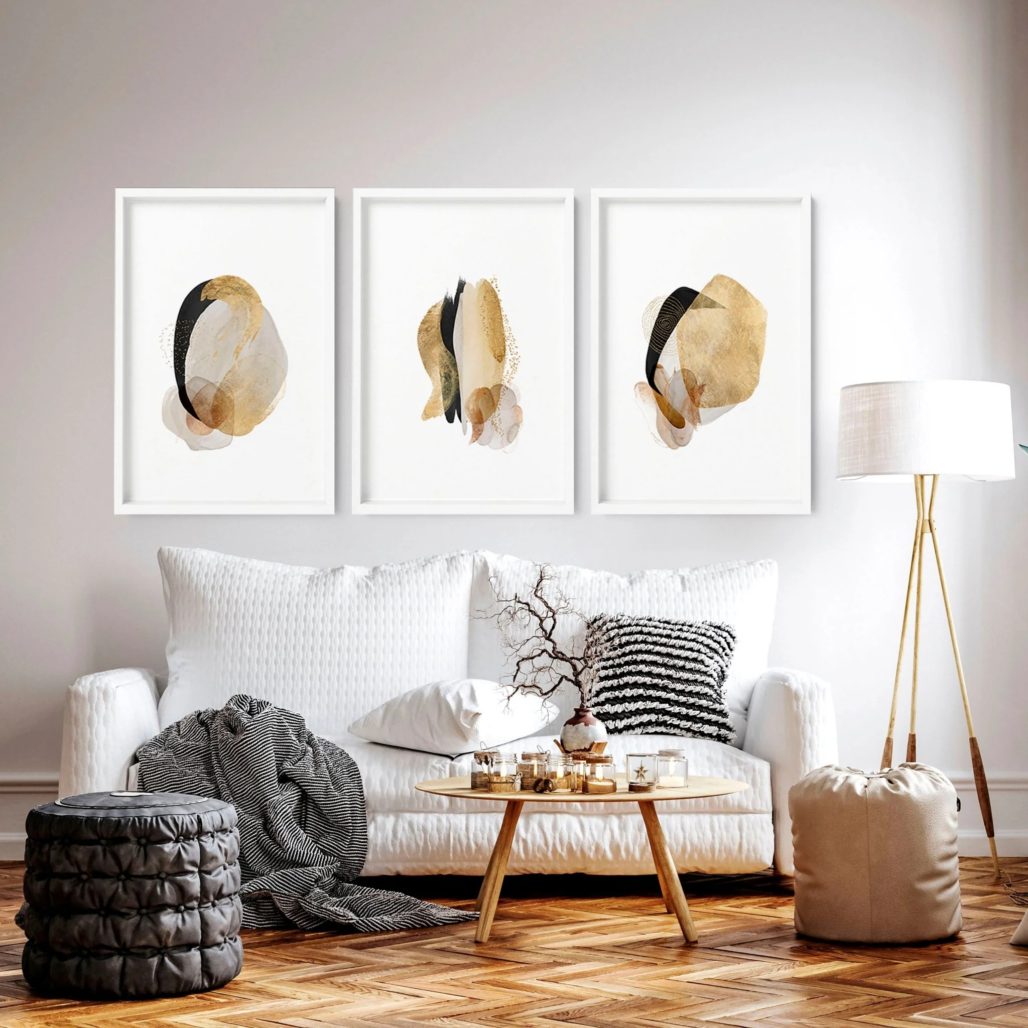 Abstract prints | set of 3 wall art for living room - Image 2
