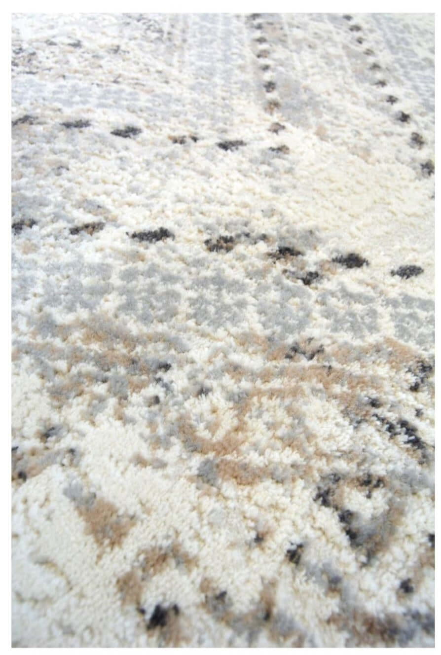 Abstract Vintage Cream & Grey Rug | D176A - Image 3