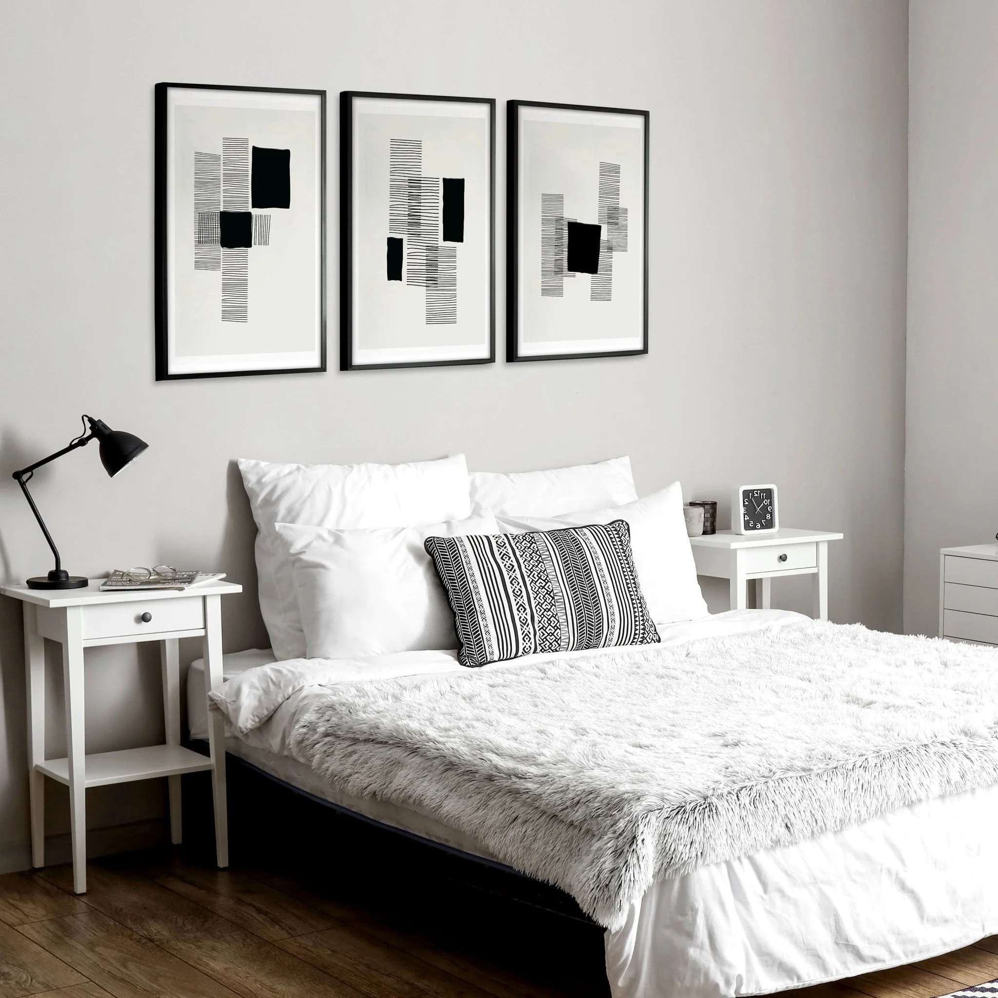Abstract Wall Art For Bedroom | Set of 3 Abstract Wall art Prints - Image 3