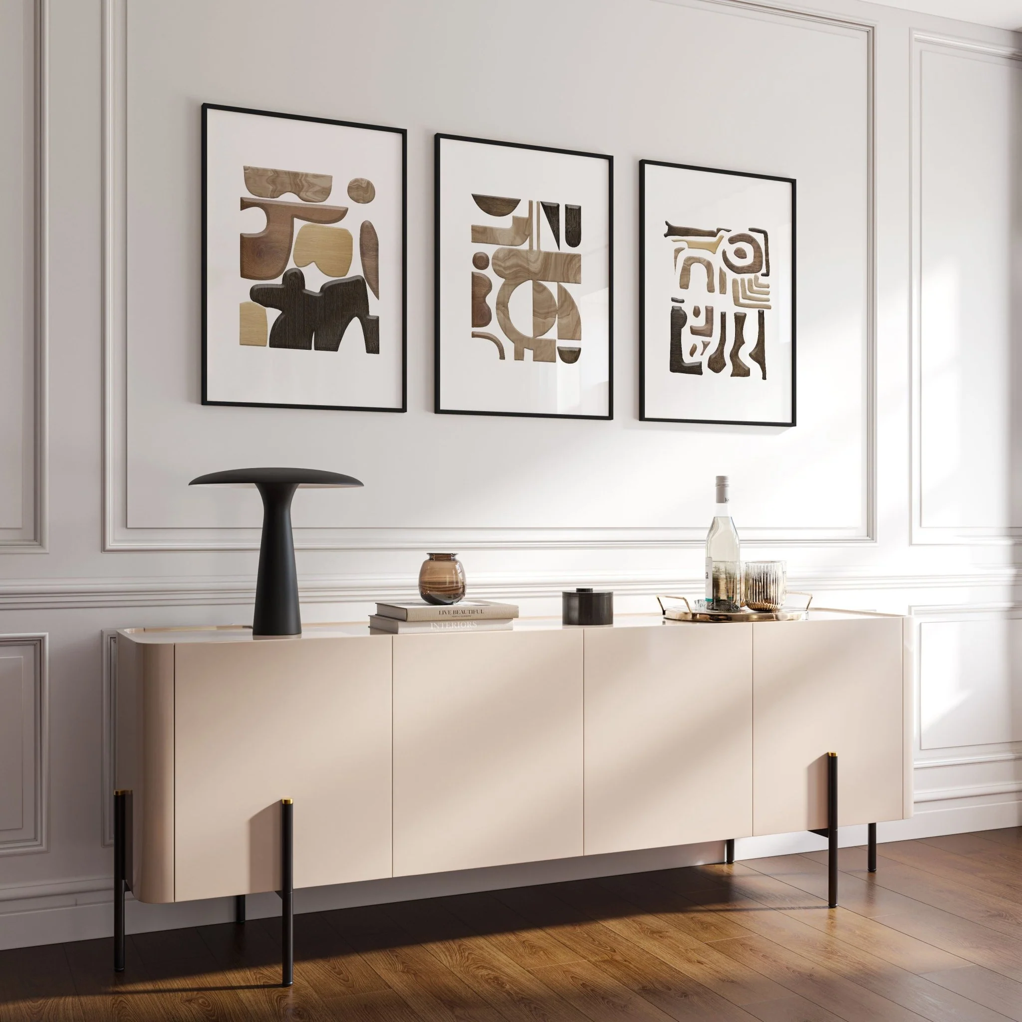 Abstract Wall Art Painting | Set of 3 wall art prints - Image 3