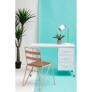 Academy Three Drawer White Desk - Image 11