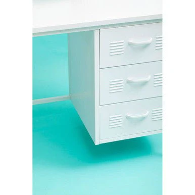 Academy Three Drawer White Desk - Image 13