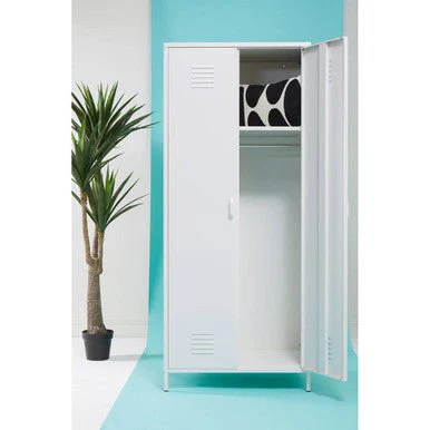 Academy White Two Door Locker Style Wardrobe - Image 13